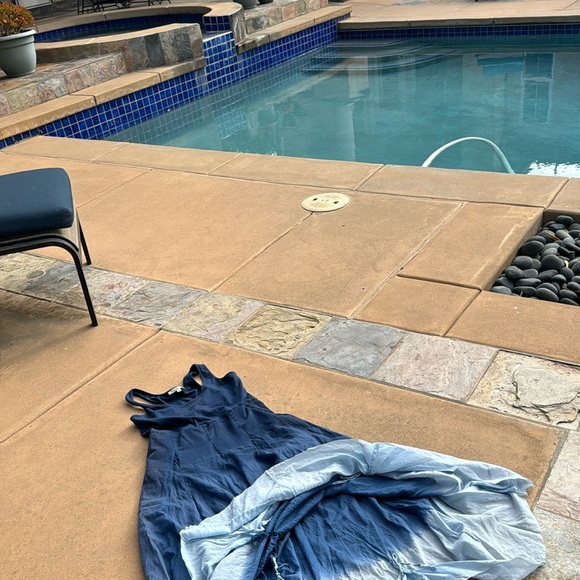 Unique,Blue hombre dress maxi SzM - Picture 11 of 12